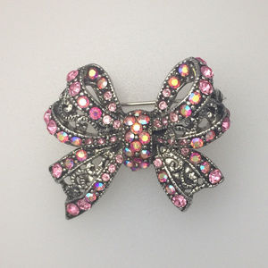 Pink Bow Brooch